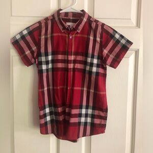 Vintage Burberry Boys Button Down Collared Shirt